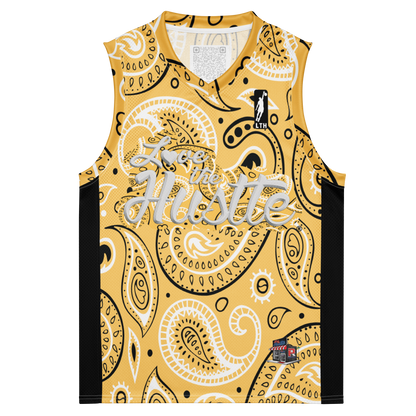 Love The Hustle® League Personalized Uni Premium Basketball Jersey Yellow Squad