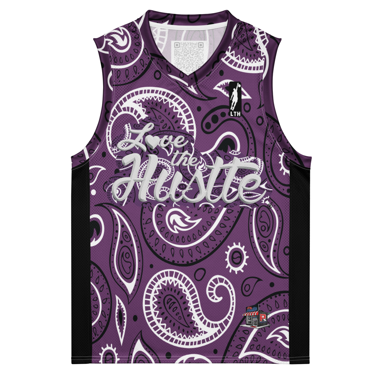 Love The Hustle® League Personalized Uni Premium Basketball Jersey Purple Squad