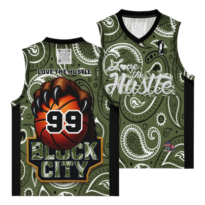 Love The Hustle® League Personalized Uni Premium Basketball Jersey Camo Squad