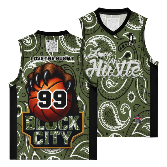 Love The Hustle® League Personalized Uni Premium Basketball Jersey Camo Squad