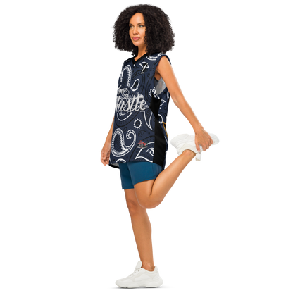 Love The Hustle® League Personalized Uni Premium Basketball Jersey Navy Squad