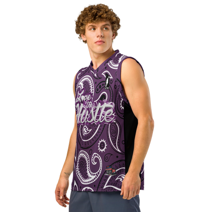 Love The Hustle® League Personalized Uni Premium Basketball Jersey Purple Squad
