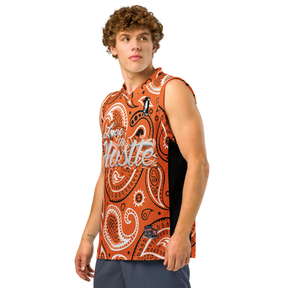 Love The Hustle® League Personalized Uni Premium Basketball Jersey Orange Squad