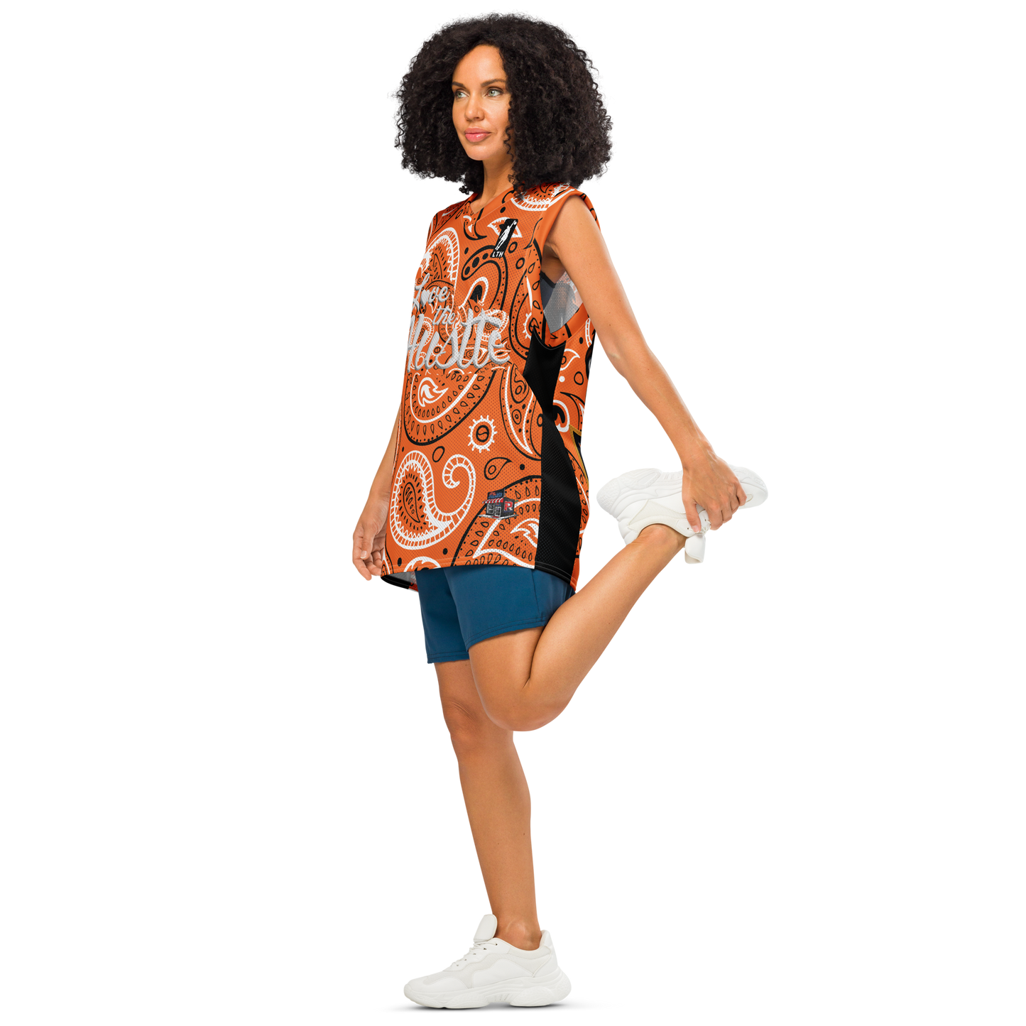 Love The Hustle® League Personalized Uni Premium Basketball Jersey Orange Squad