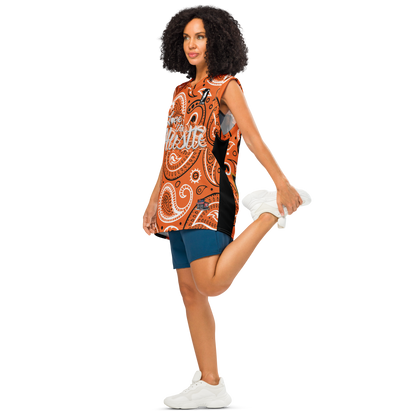 Love The Hustle® League Personalized Uni Premium Basketball Jersey Orange Squad