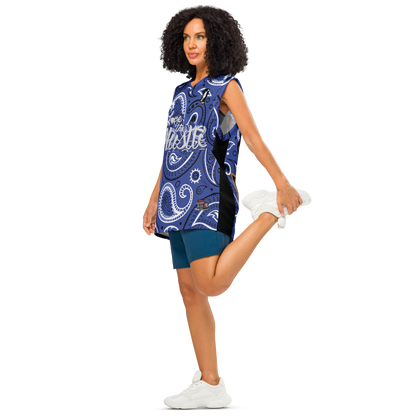 Love The Hustle® League Personalized Uni Premium Basketball Jersey Blue Squad