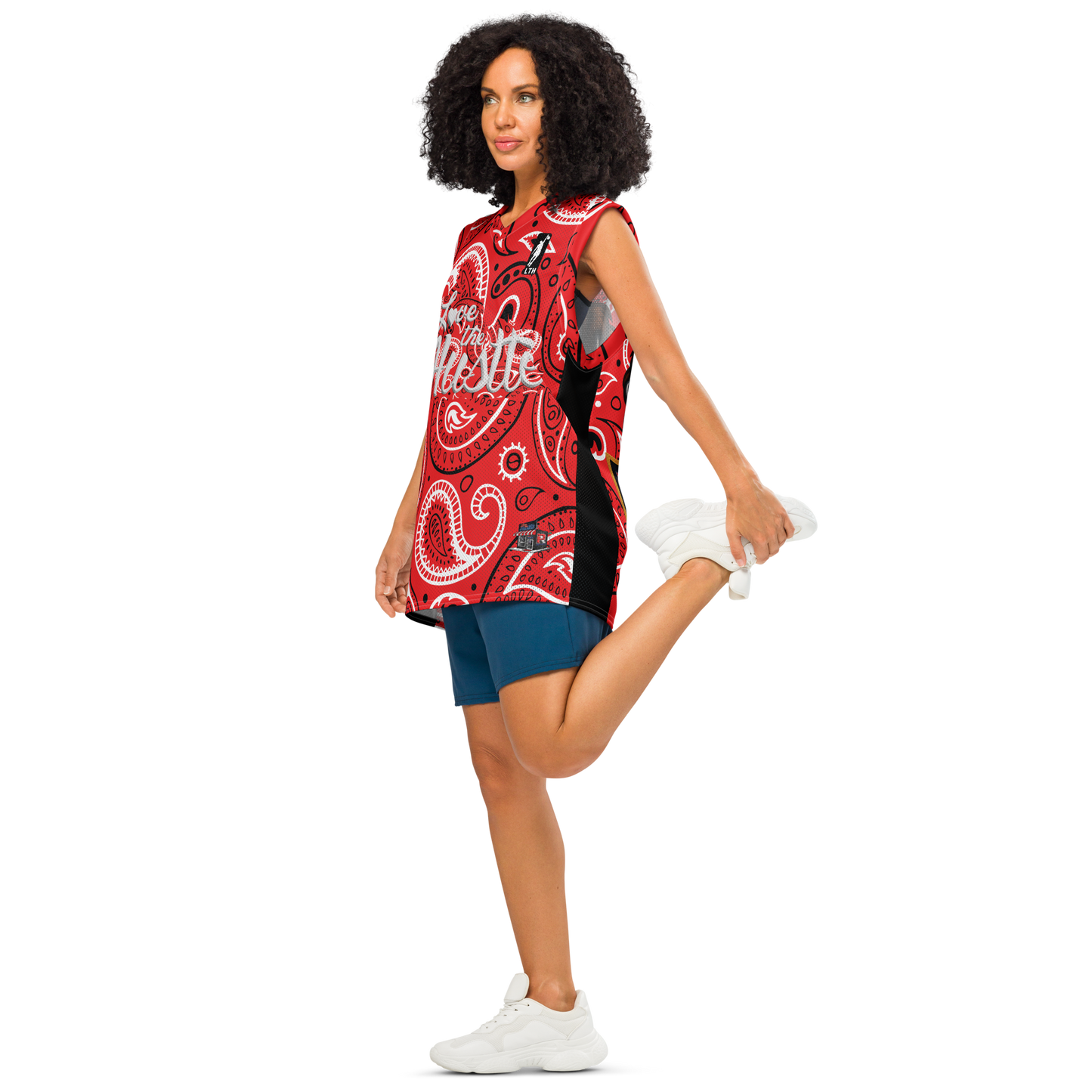 Love The Hustle® League Personalized Uni Premium Basketball Jersey Red Squad