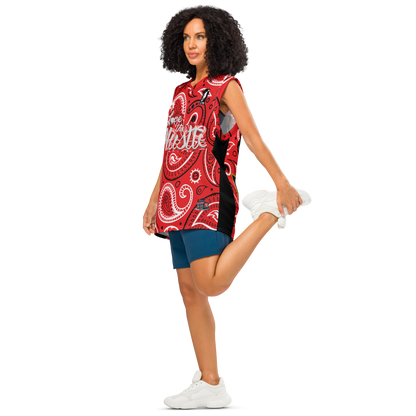 Love The Hustle® League Personalized Uni Premium Basketball Jersey Red Squad