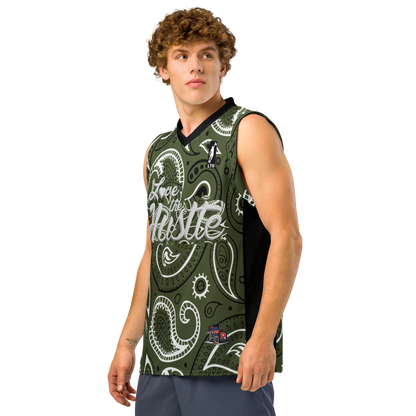 Love The Hustle® League Personalized Uni Premium Basketball Jersey Camo Squad
