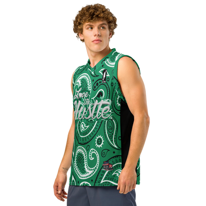 Love The Hustle® League Personalized Uni Premium Basketball Jersey Green Squad