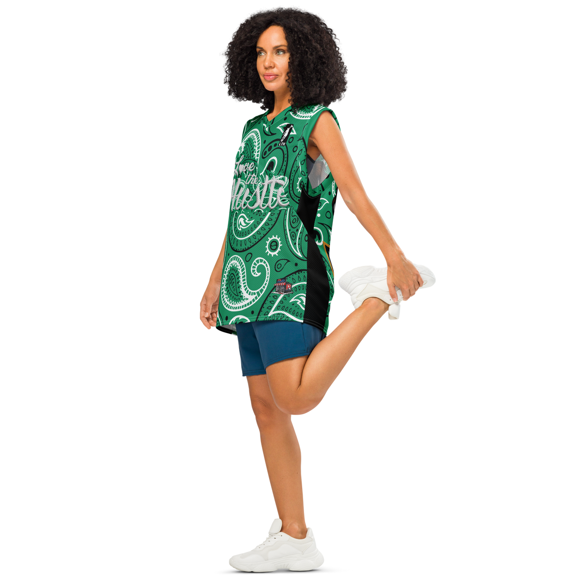 Love The Hustle® League Personalized Uni Premium Basketball Jersey Green Squad