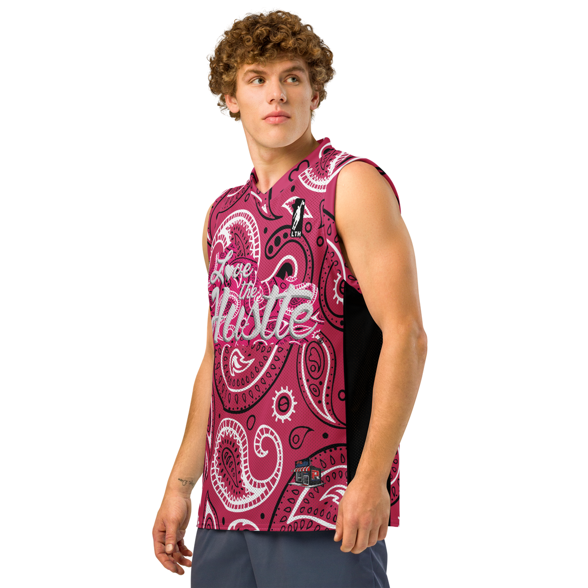 Love The Hustle® League Personalized Uni Premium Basketball Jersey Pink Squad