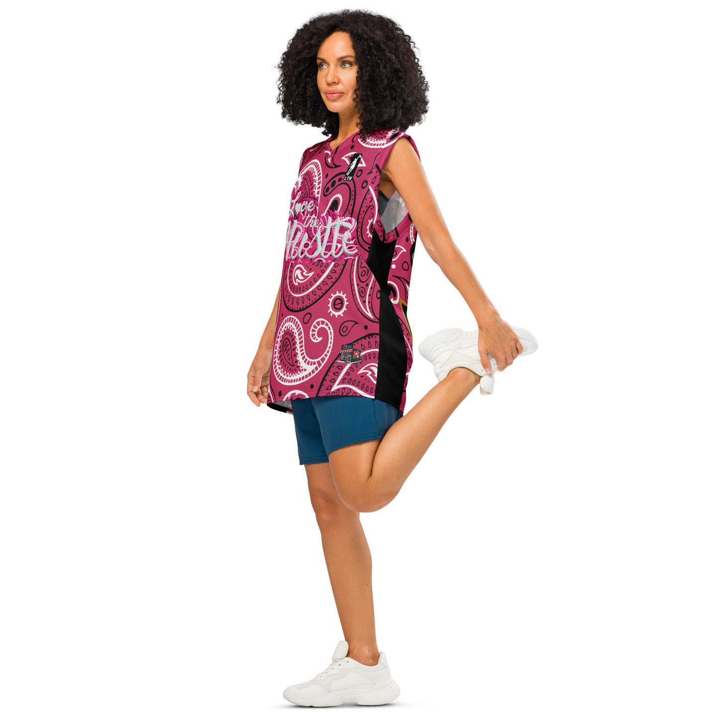Love The Hustle® League Personalized Uni Premium Basketball Jersey Pink Squad