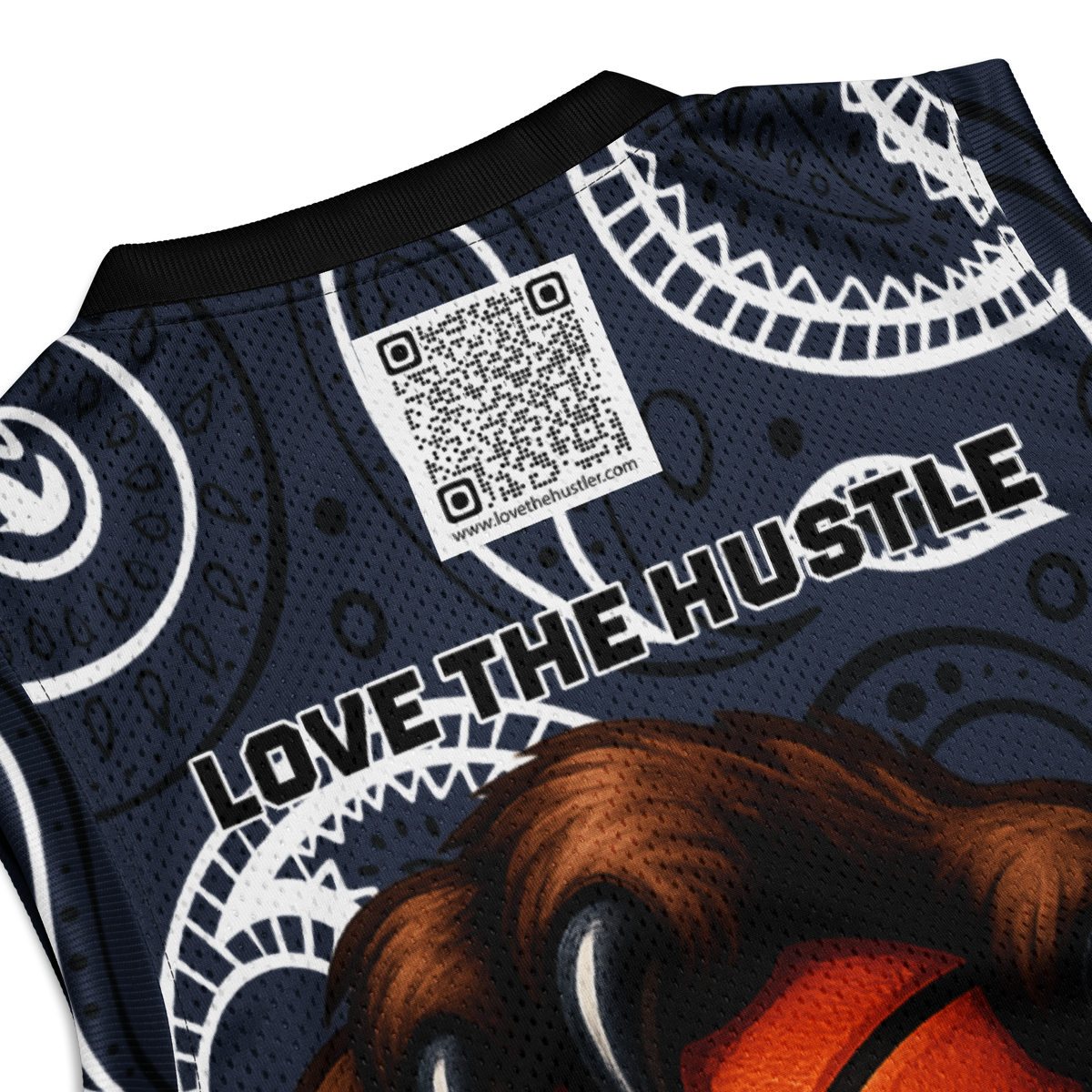Love The Hustle® League Personalized Uni Premium Basketball Jersey Navy Squad