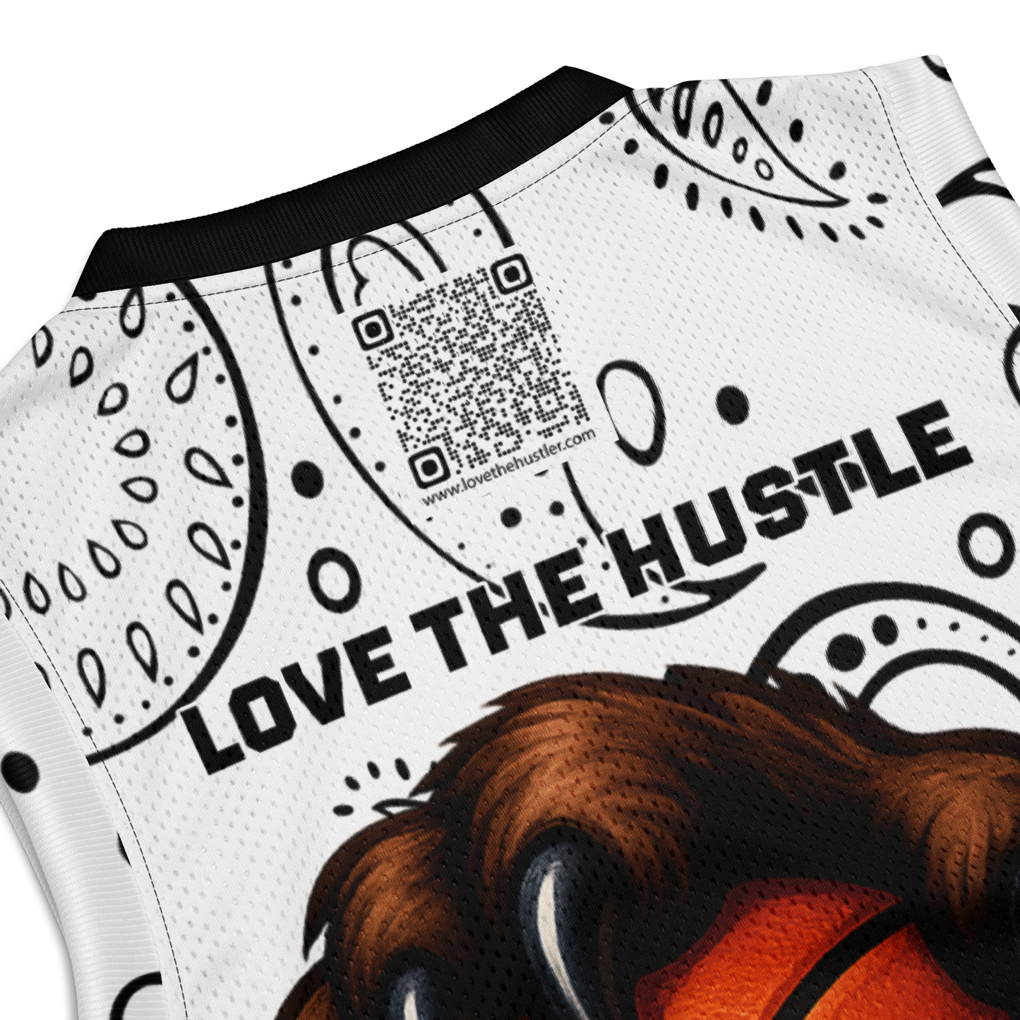 Love The Hustle® League Personalized Uni Premium Basketball Jersey White Squad