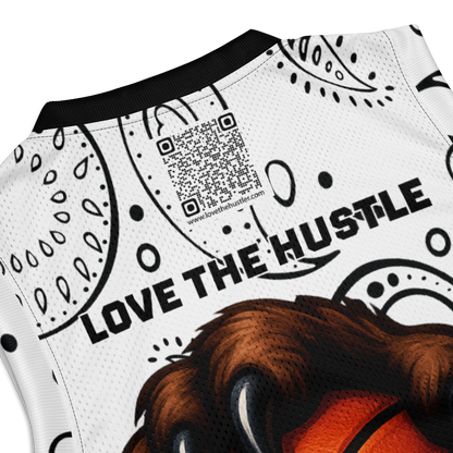 Love The Hustle® League Personalized Uni Premium Basketball Jersey White Squad