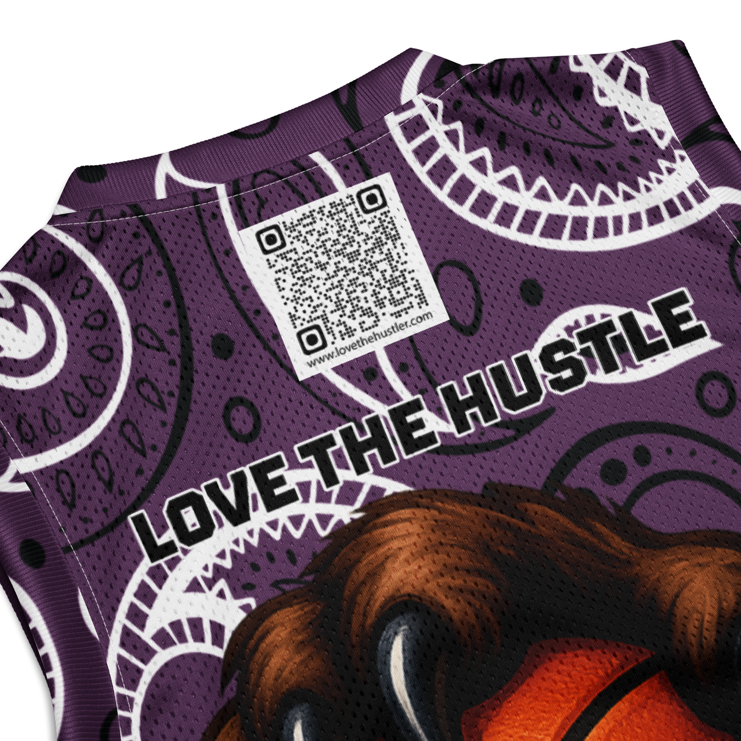 Love The Hustle® League Personalized Uni Premium Basketball Jersey Purple Squad