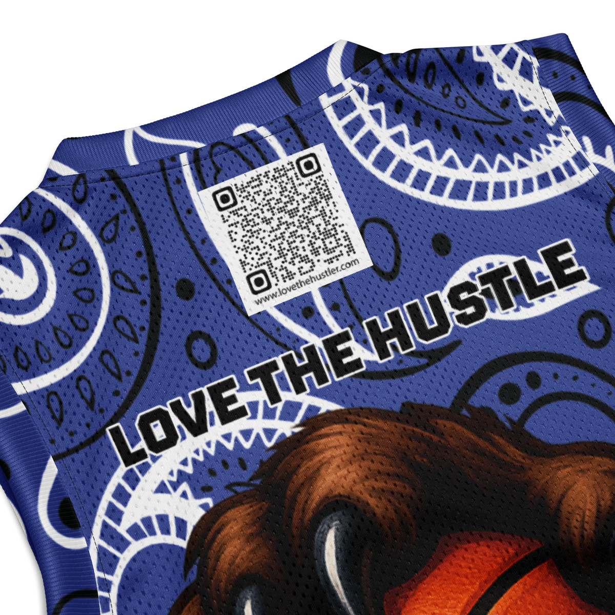 Love The Hustle® League Personalized Uni Premium Basketball Jersey Blue Squad