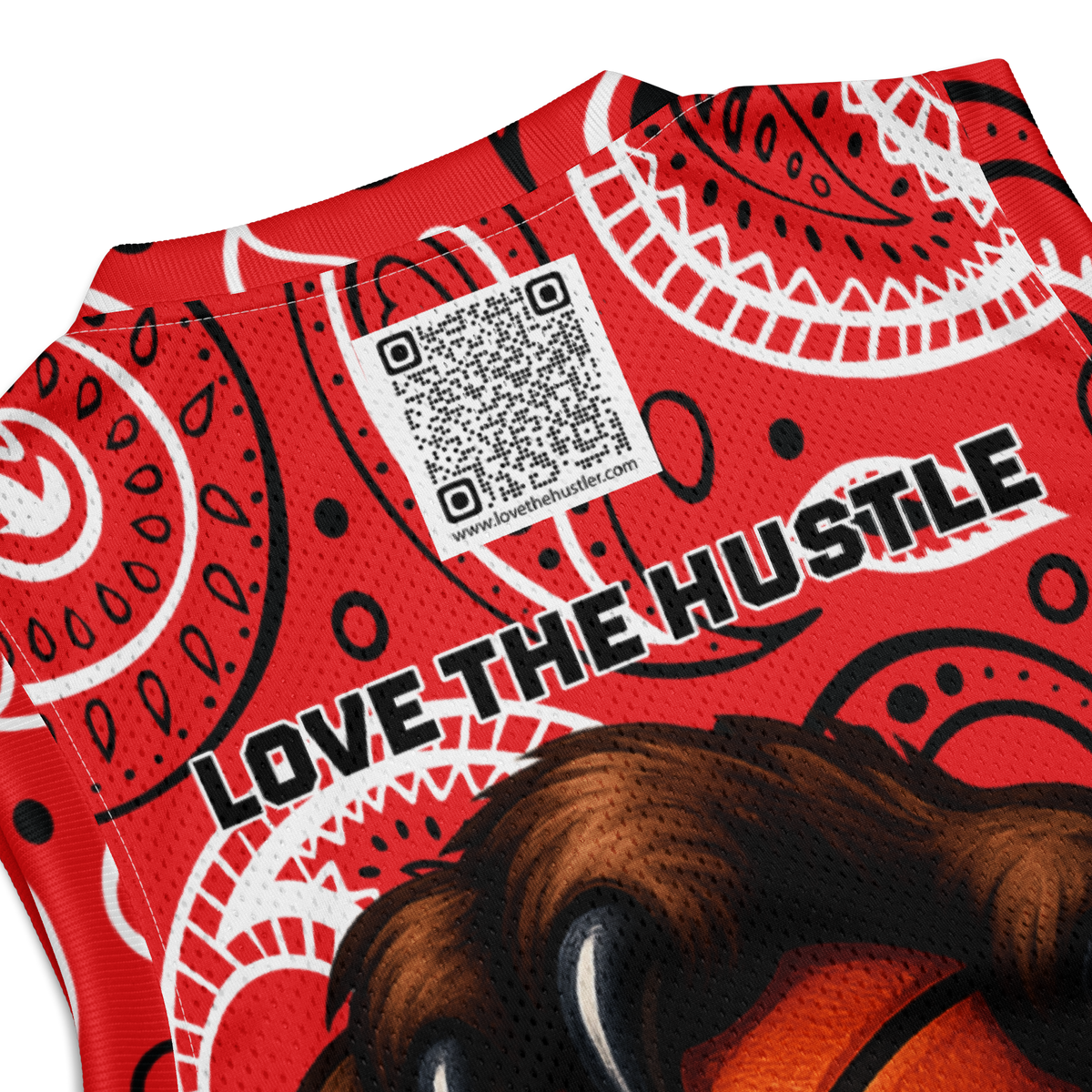 Love The Hustle® League Personalized Uni Premium Basketball Jersey Red Squad