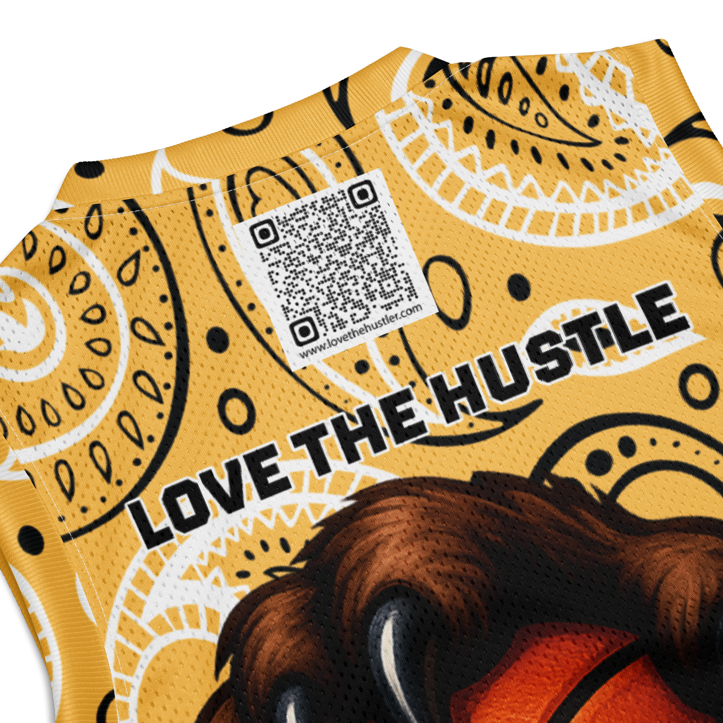 Love The Hustle® League Personalized Uni Premium Basketball Jersey Yellow Squad
