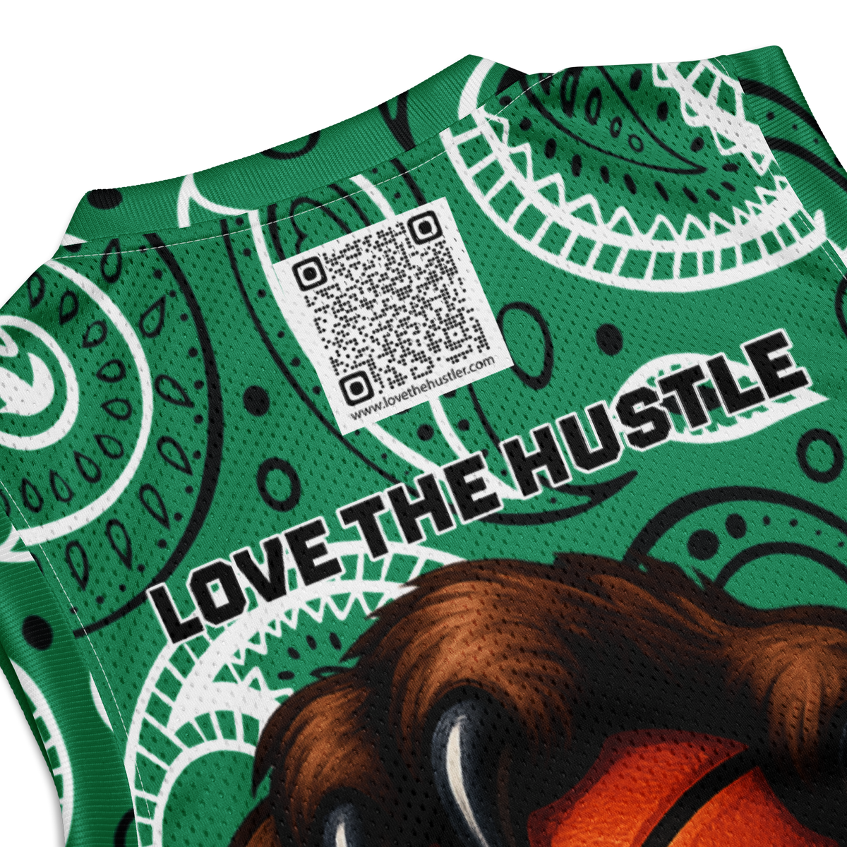 Love The Hustle® League Personalized Uni Premium Basketball Jersey Green Squad