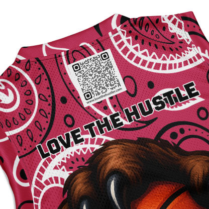 Love The Hustle® League Personalized Uni Premium Basketball Jersey Pink Squad