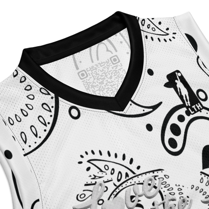 Love The Hustle® League Personalized Uni Premium Basketball Jersey White Squad