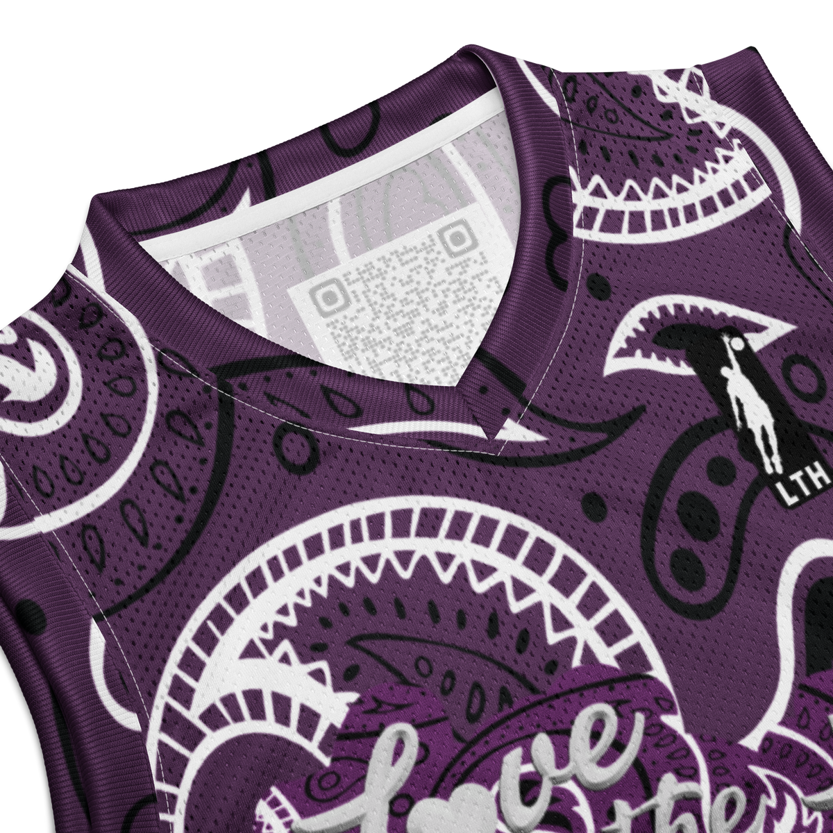 Love The Hustle® League Personalized Uni Premium Basketball Jersey Purple Squad