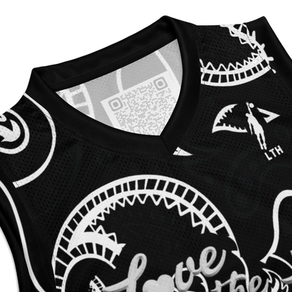 Love The Hustle® League Personalized Uni Premium Basketball Jersey Black Squad
