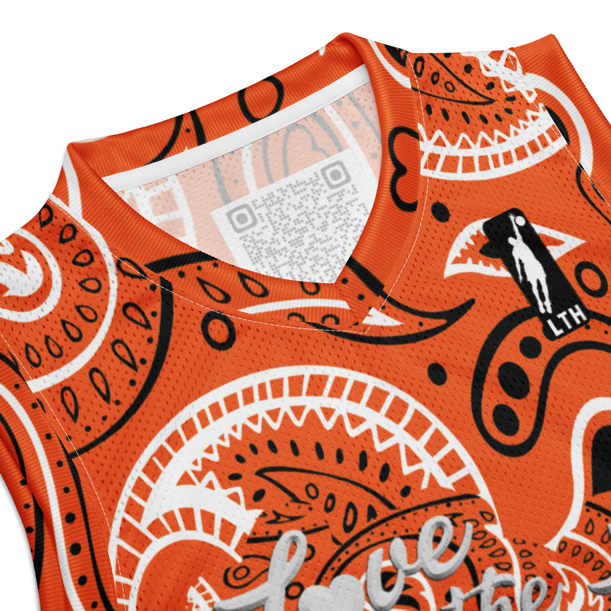 Love The Hustle® League Personalized Uni Premium Basketball Jersey Orange Squad