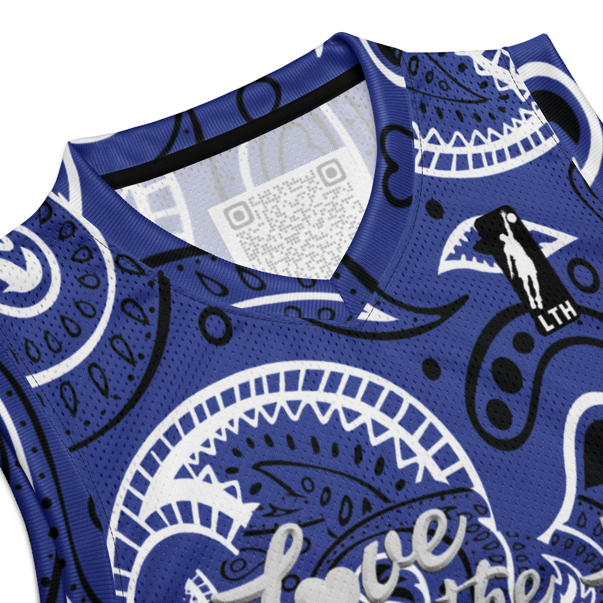 Love The Hustle® League Personalized Uni Premium Basketball Jersey Blue Squad