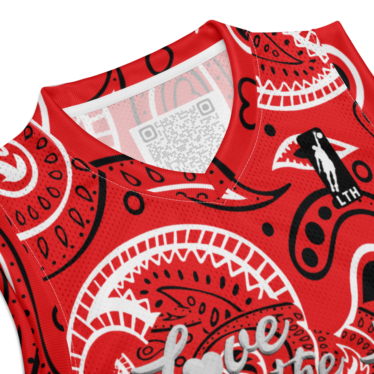 Love The Hustle® League Personalized Uni Premium Basketball Jersey Red Squad