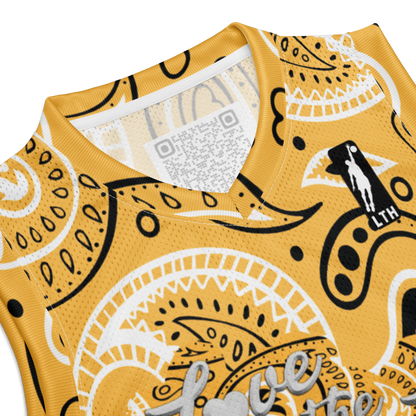 Love The Hustle® League Personalized Uni Premium Basketball Jersey Yellow Squad