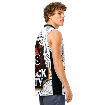 Love The Hustle® League Personalized Uni Premium Basketball Jersey White Squad