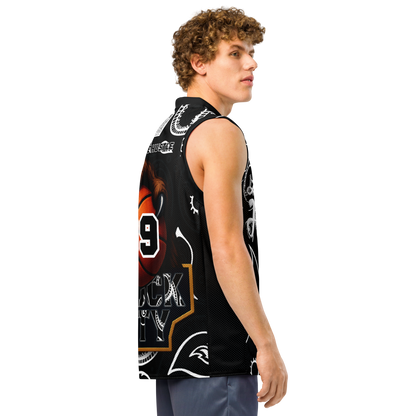 Love The Hustle® League Personalized Uni Premium Basketball Jersey Black Squad