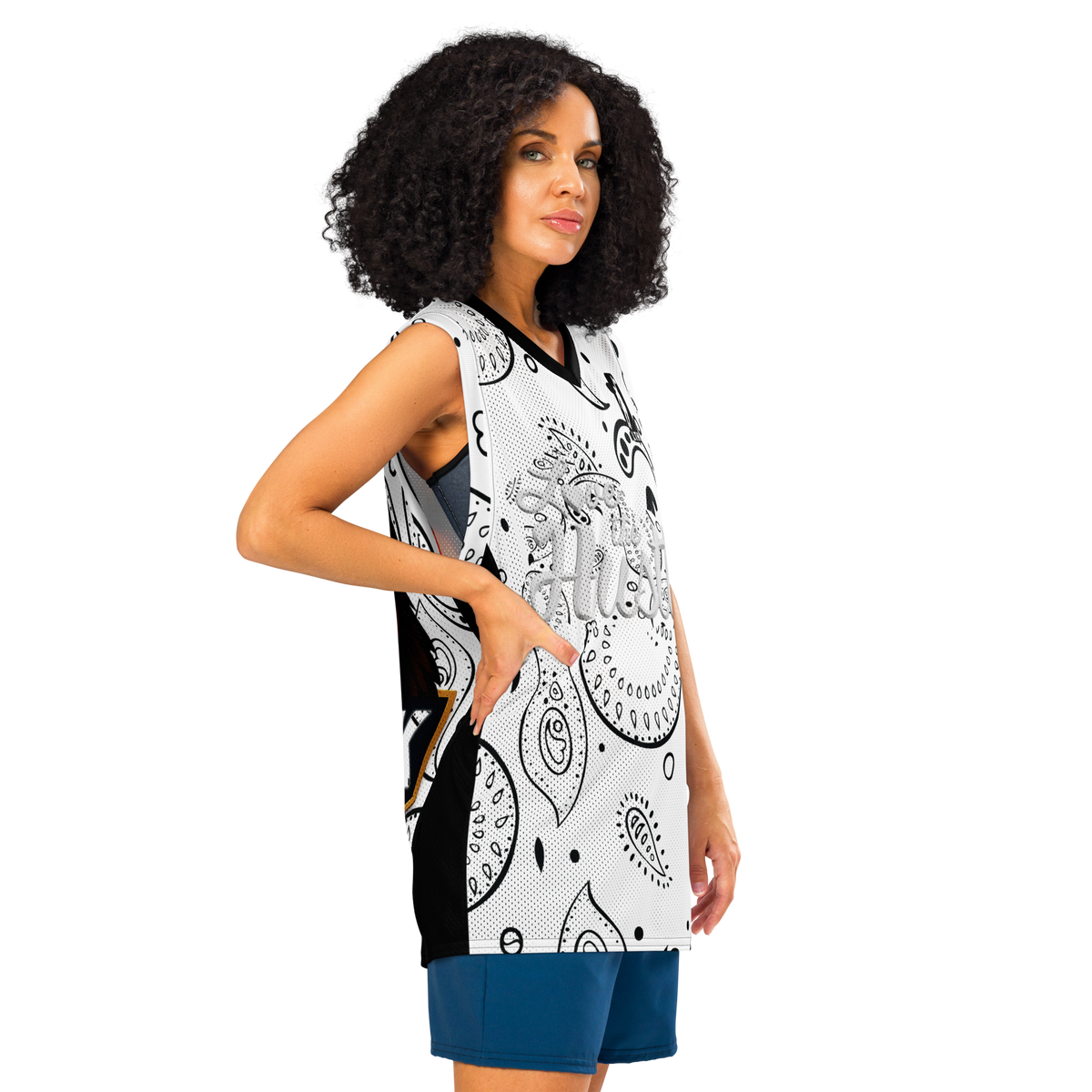 Love The Hustle® League Personalized Uni Premium Basketball Jersey White Squad