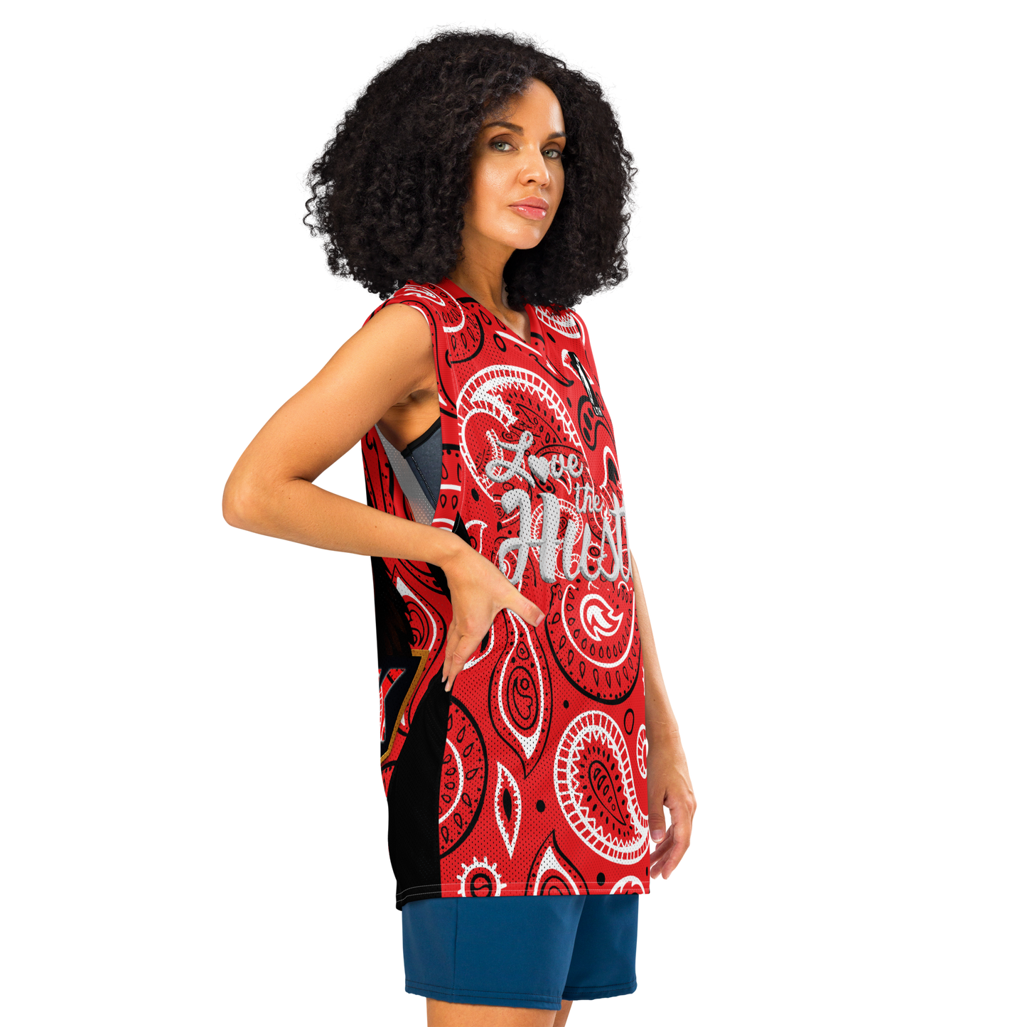 Love The Hustle® League Personalized Uni Premium Basketball Jersey Red Squad