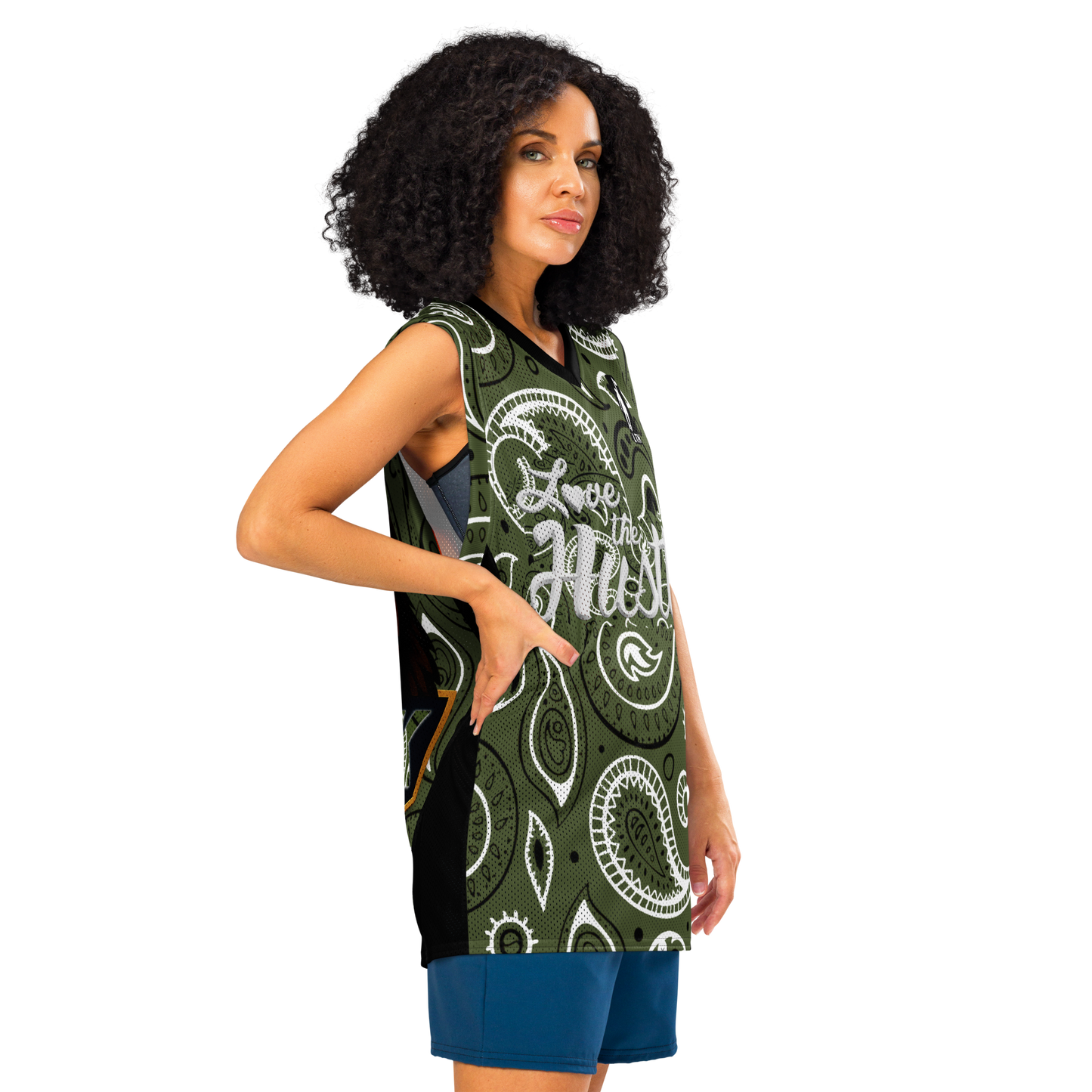 Love The Hustle® League Personalized Uni Premium Basketball Jersey Camo Squad