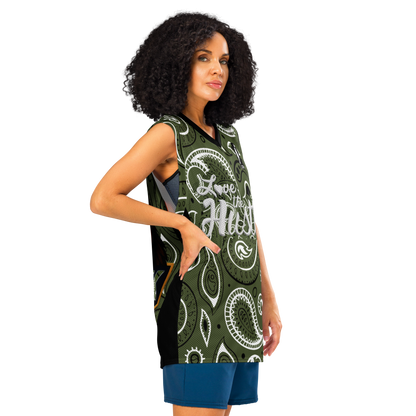 Love The Hustle® League Personalized Uni Premium Basketball Jersey Camo Squad