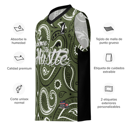 Love The Hustle® League Personalized Uni Premium Basketball Jersey Camo Squad