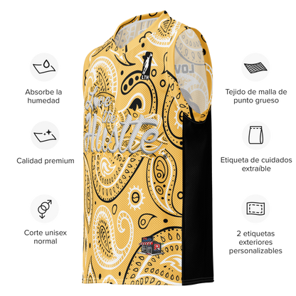 Love The Hustle® League Personalized Uni Premium Basketball Jersey Yellow Squad
