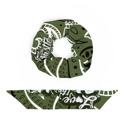 Love The Hustle™ Bandana Hair Scrunchie – Sustainable, Stretch + Bow Collection