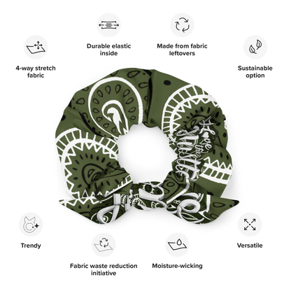 Love The Hustle™ Bandana Hair Scrunchie – Sustainable, Stretch + Bow Collection