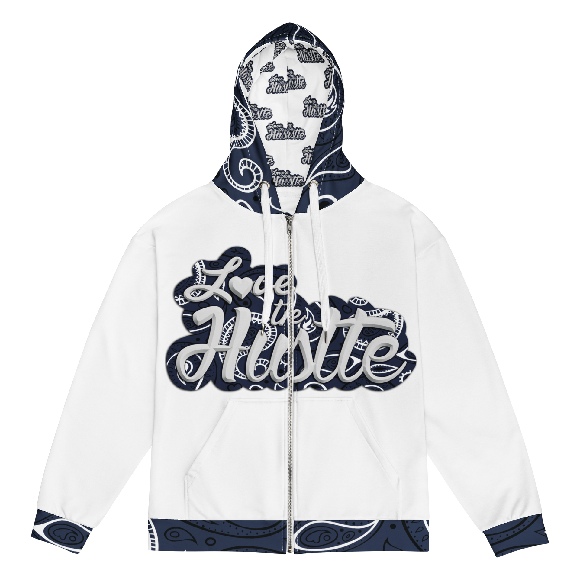 Love The Hustle™ Bandana Unisex Zip Hoodie Collection