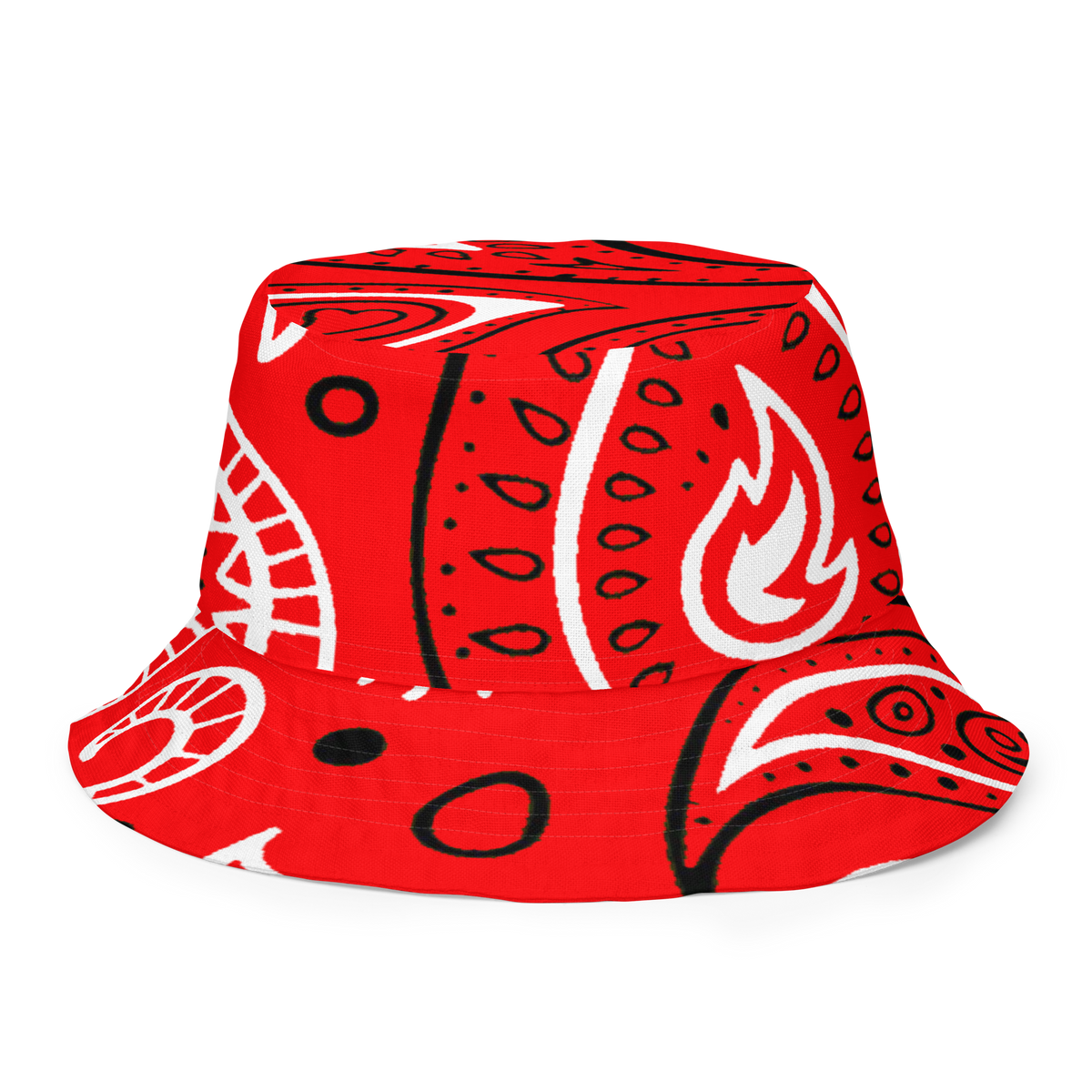 Love The Hustle® Gorro de pescador reversible de bandana con mini motivos atados