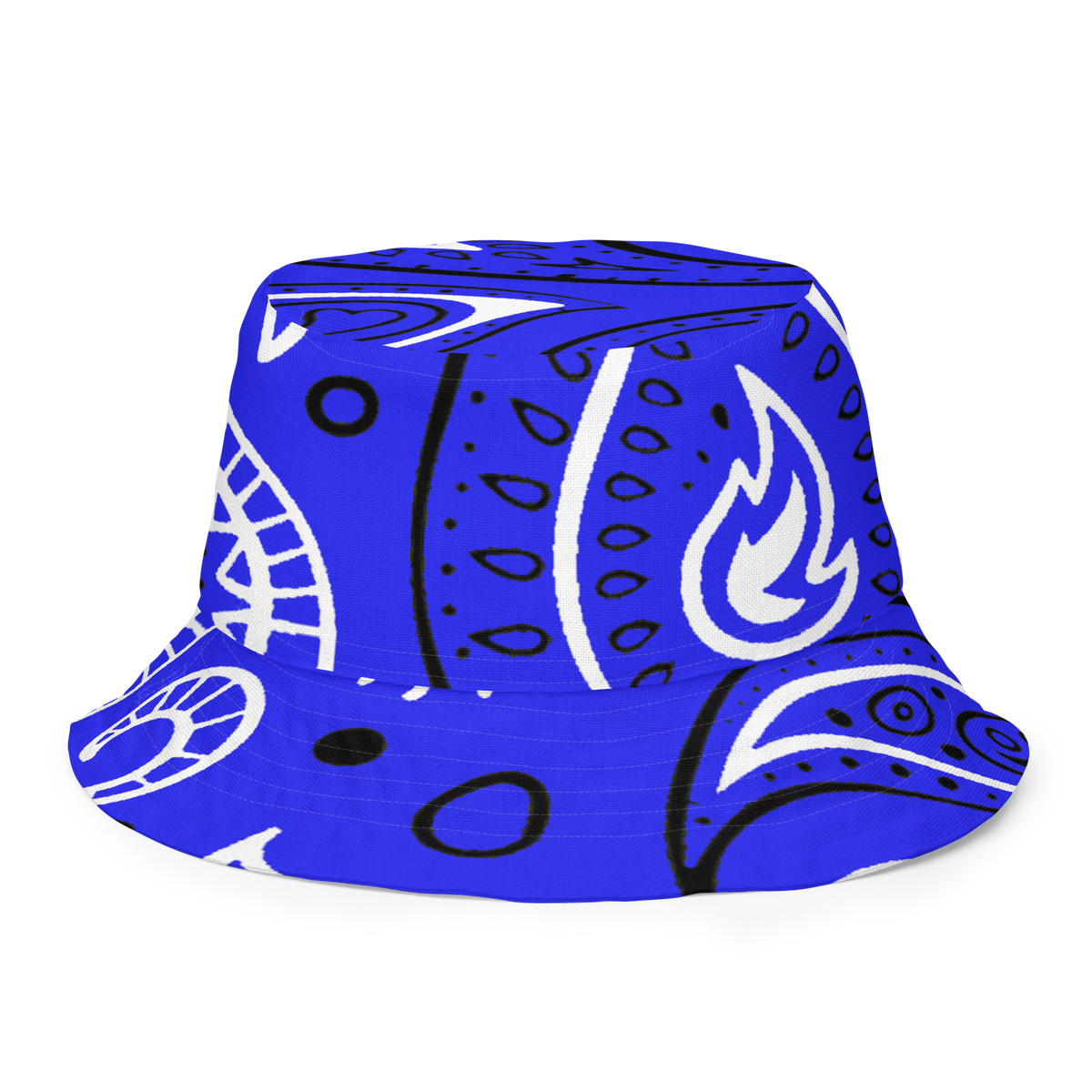 Love The Hustle® Gorro de pescador reversible de bandana con mini motivos atados
