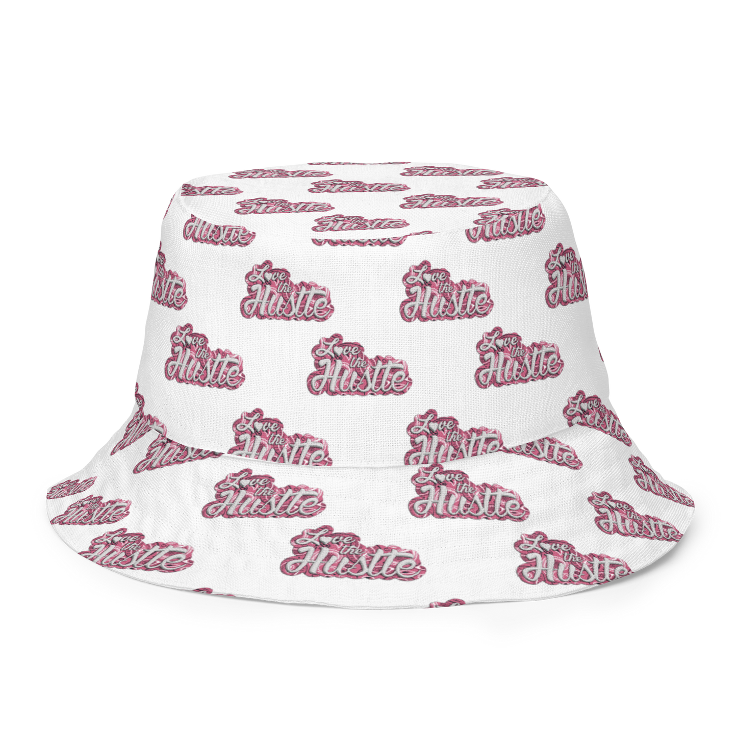 Sombrero de pescador reversible con diseño de bandana Love The Hustle™ y minimotivos