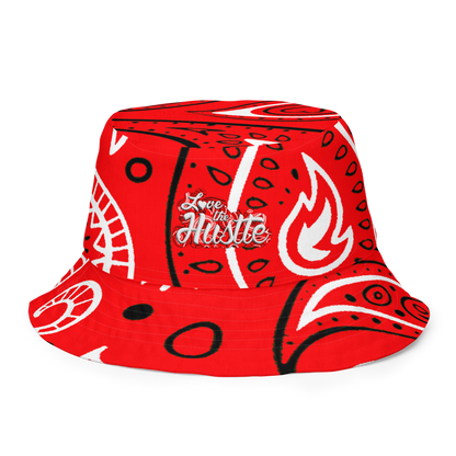 Love The Hustle® Gorro de pescador reversible de bandana con mini motivos atados