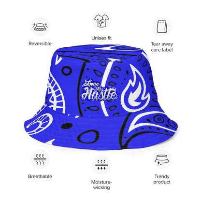 Love The Hustle® Gorro de pescador reversible de bandana con mini motivos atados