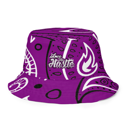 Love The Hustle® Gorro de pescador reversible de bandana con mini motivos atados